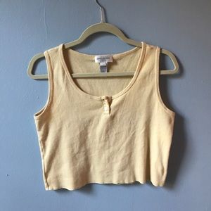 Pale yellow crop top